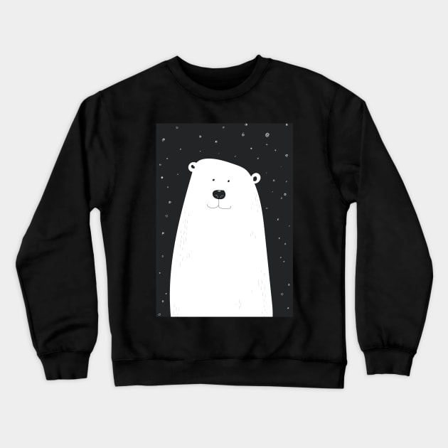 Polar Bear Cartoon Crewneck Sweatshirt by nickemporium1